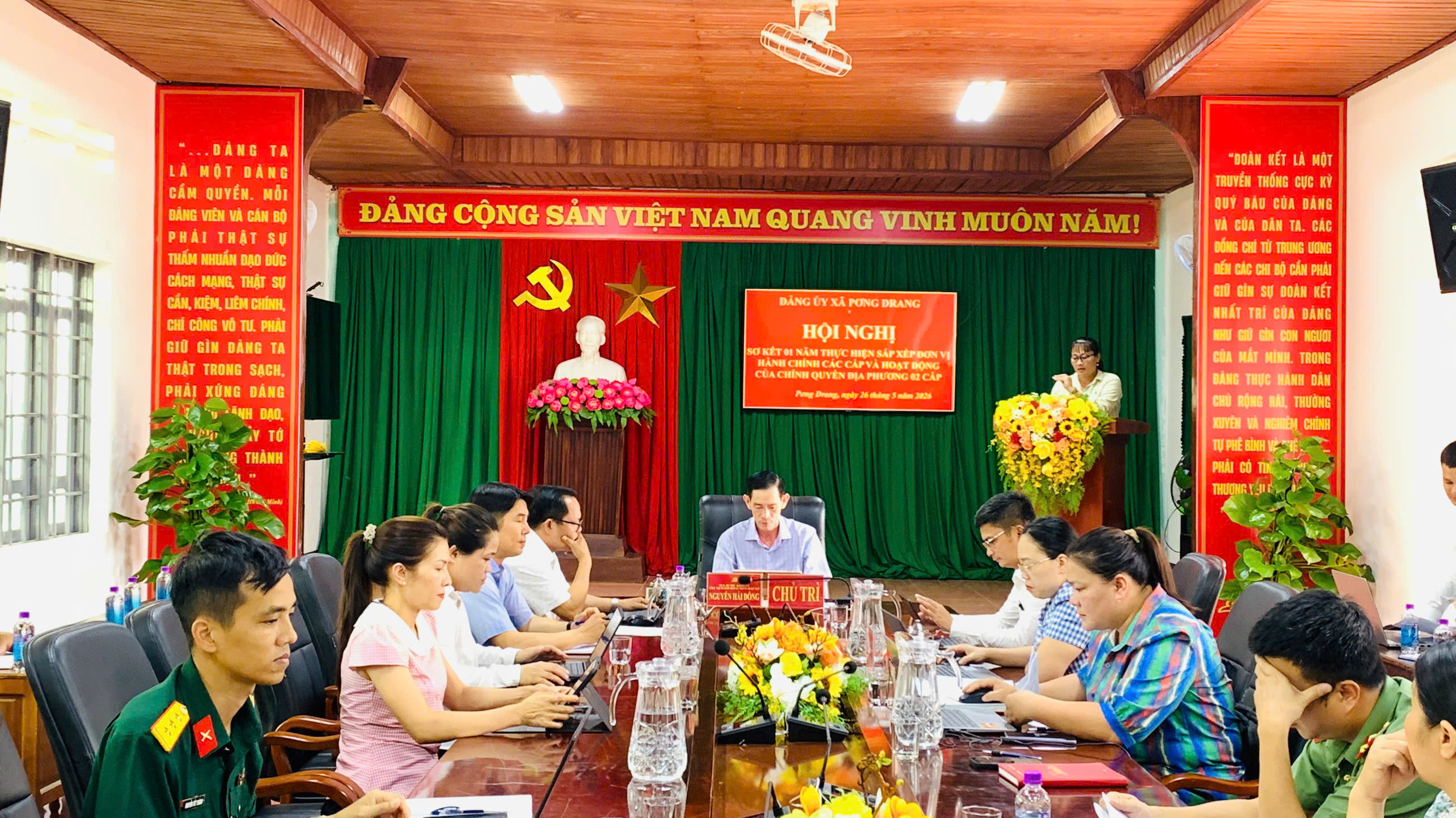 ĐẢNG UỶ XÃ PƠNG DRANG SƠ KẾT 01 NĂM VẬN HÀNH MÔ HÌNH CHÍNH QUYỀN ĐỊA PHƯƠNG 2 CẤP