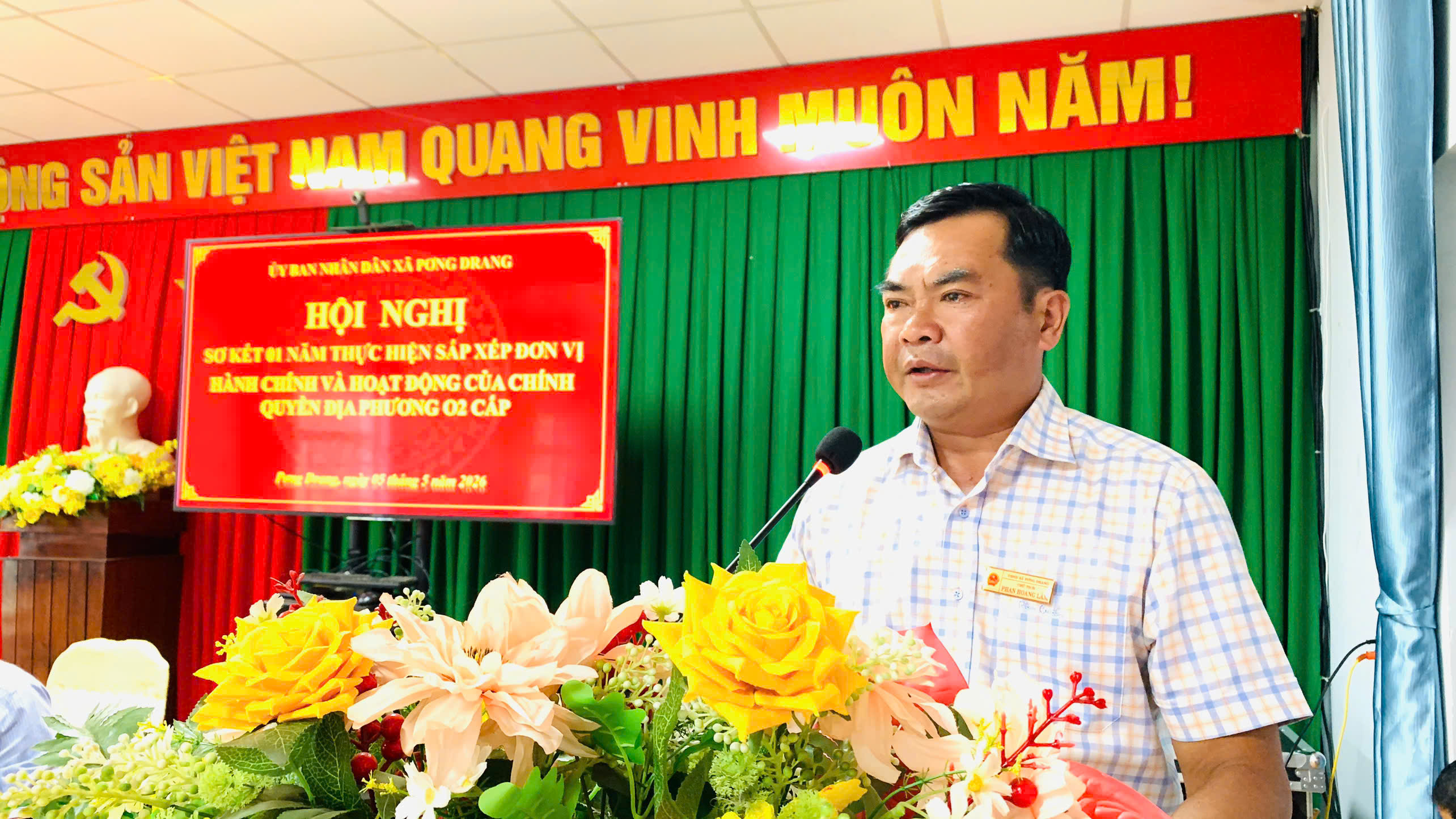 XÃ PƠNG DRANG SƠ KẾT 01 NĂM THỰC HIỆN SẮP XẾP ĐƠN VỊ HÀNH CHÍNH VÀ HOẠT ĐỘNG CỦA CHÍNH QUYỀN ĐỊA PHƯƠNG 02 CẤP